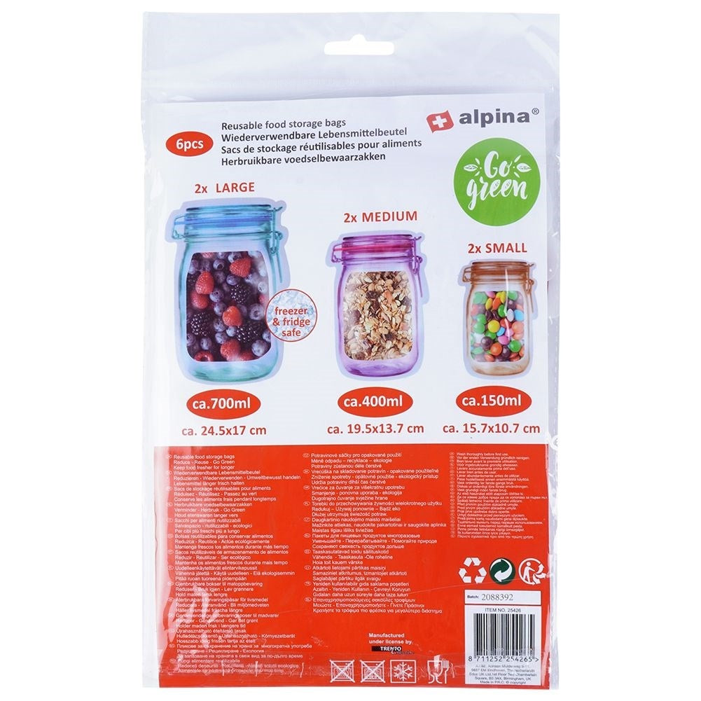 Practical jars with tight-fitting lids for the fridge & freezer
