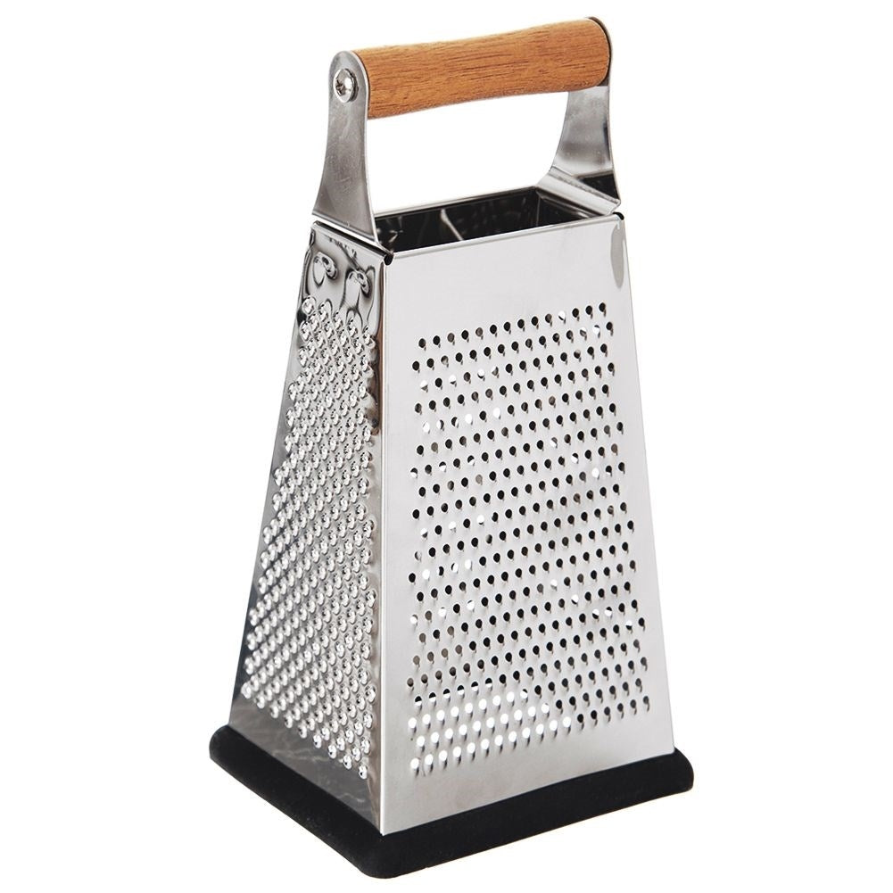 Practical kitchen grater with four stainless steel blades