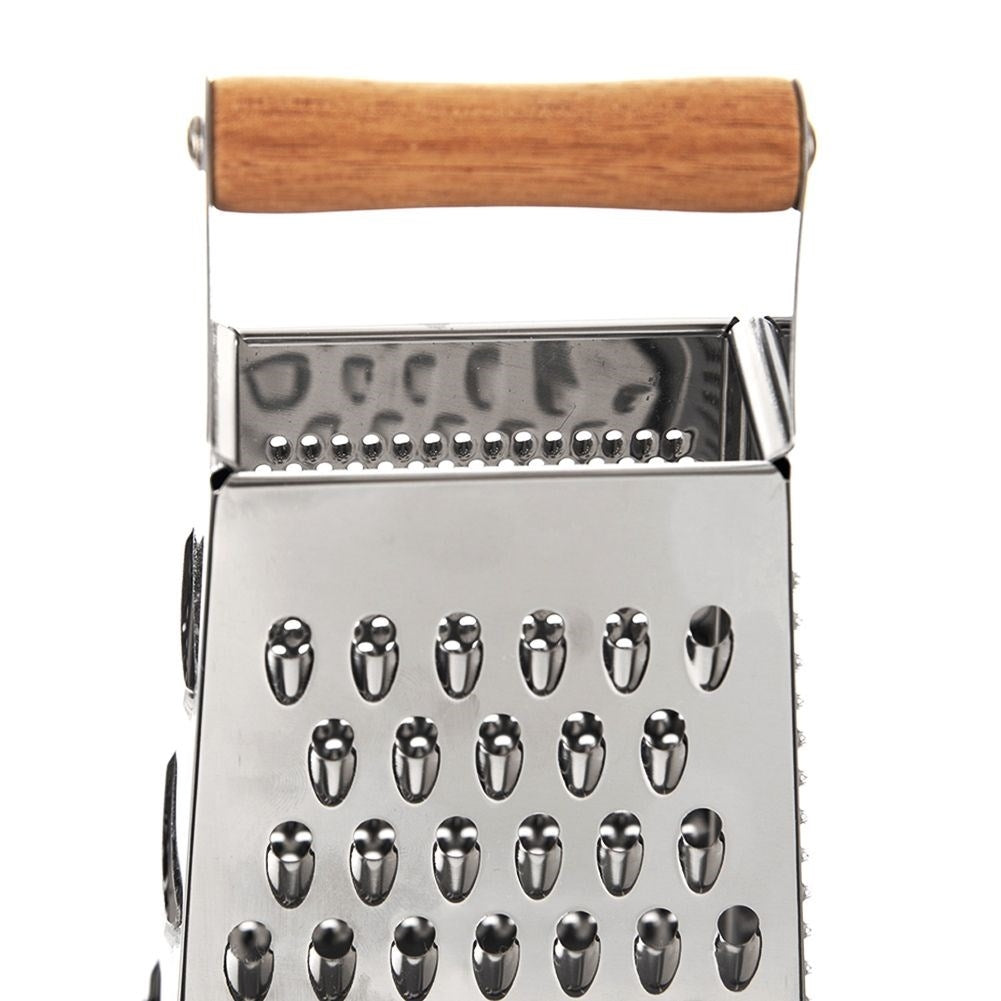 Practical kitchen grater with four stainless steel blades