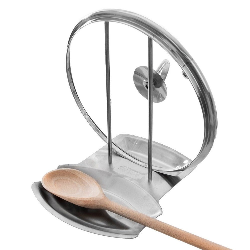 Practical kitchen utensil holder in stainless steel