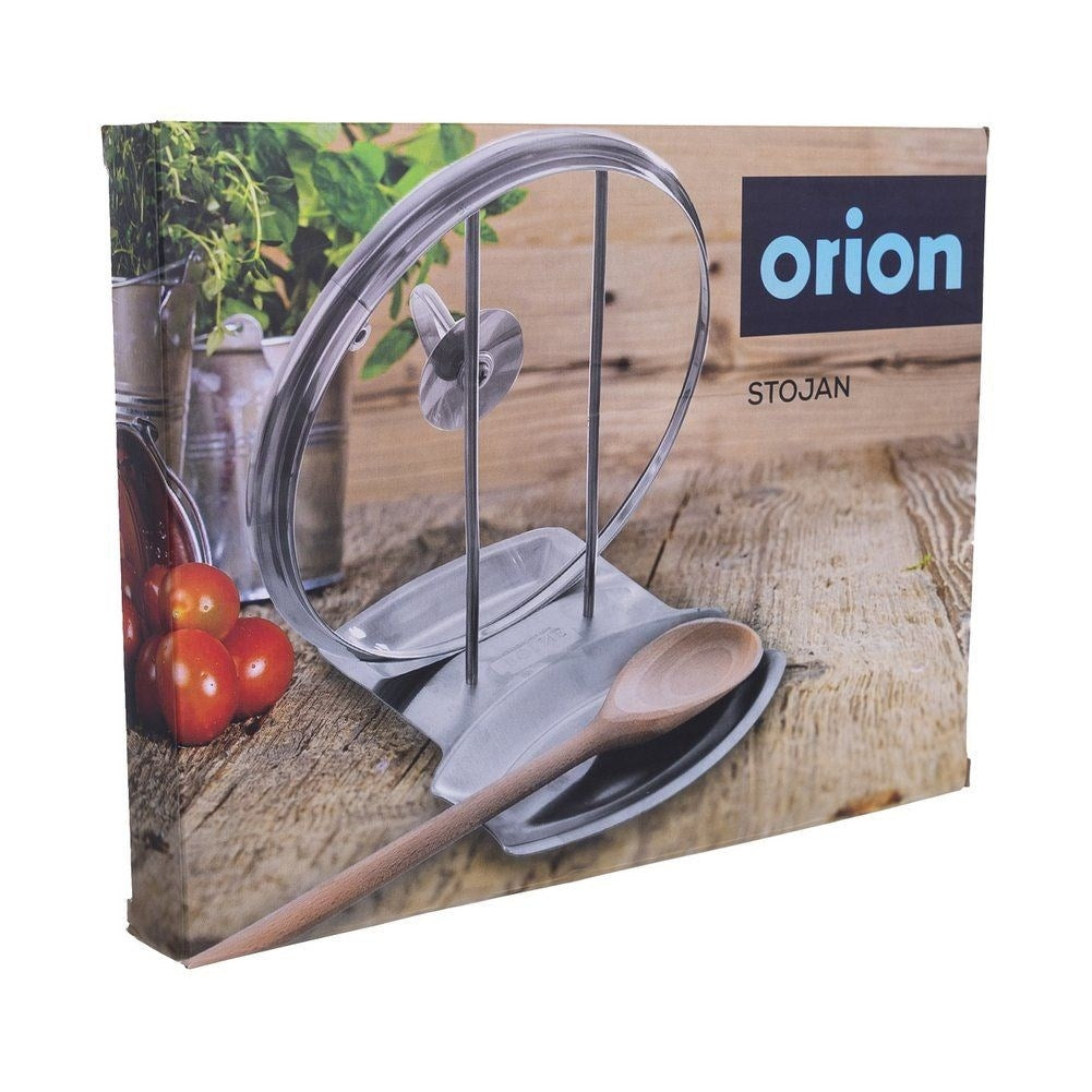 Practical kitchen utensil holder in stainless steel