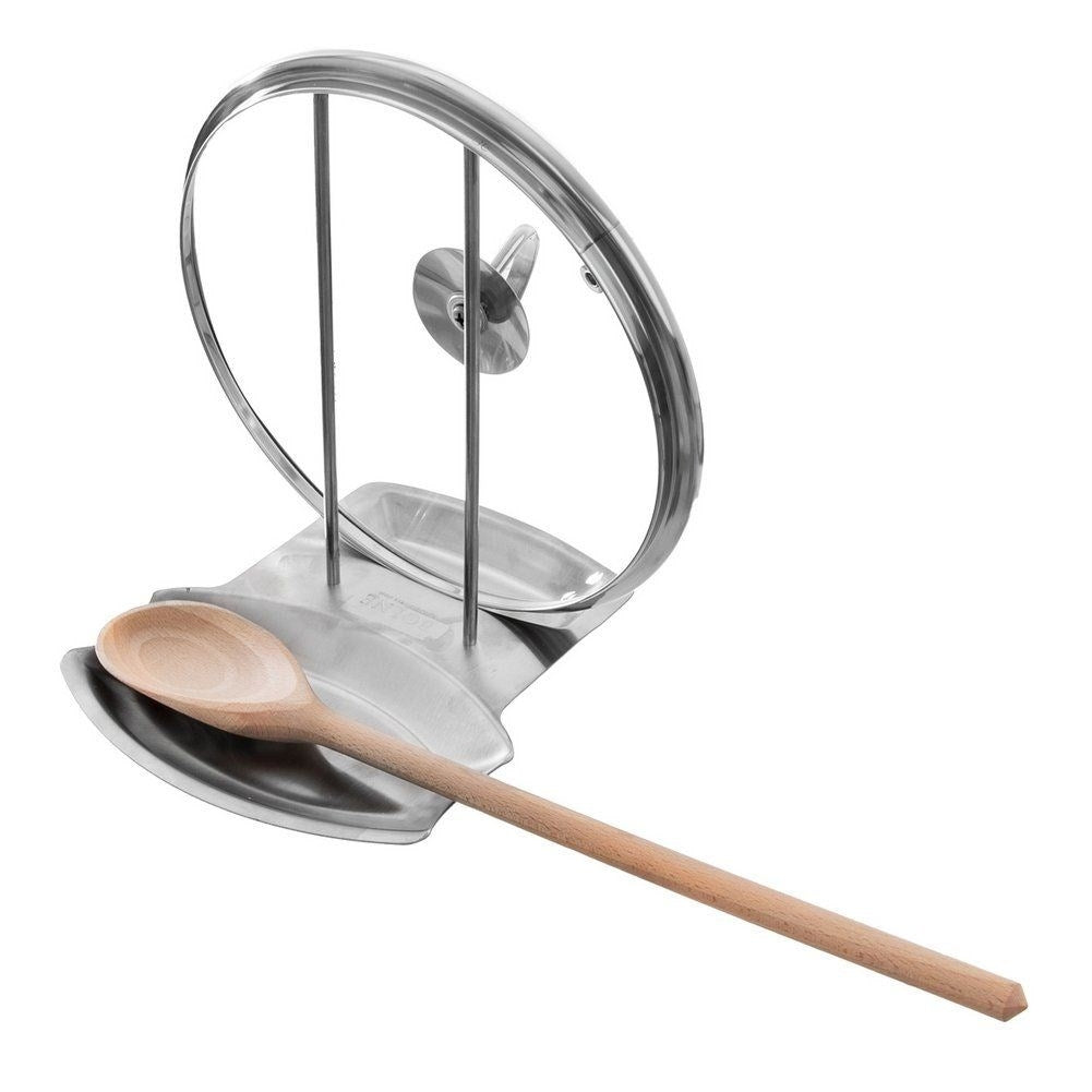 Practical kitchen utensil holder in stainless steel
