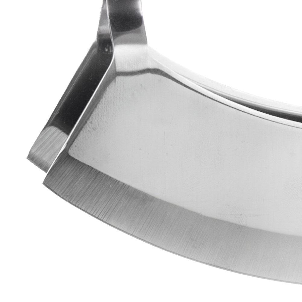 Practical knife with double blade for vegetables and herbs
