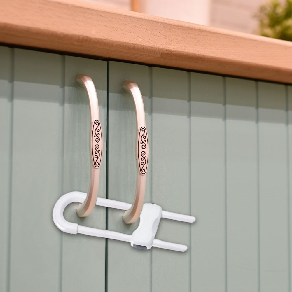 Practical lock for cabinets and doors - safety for children