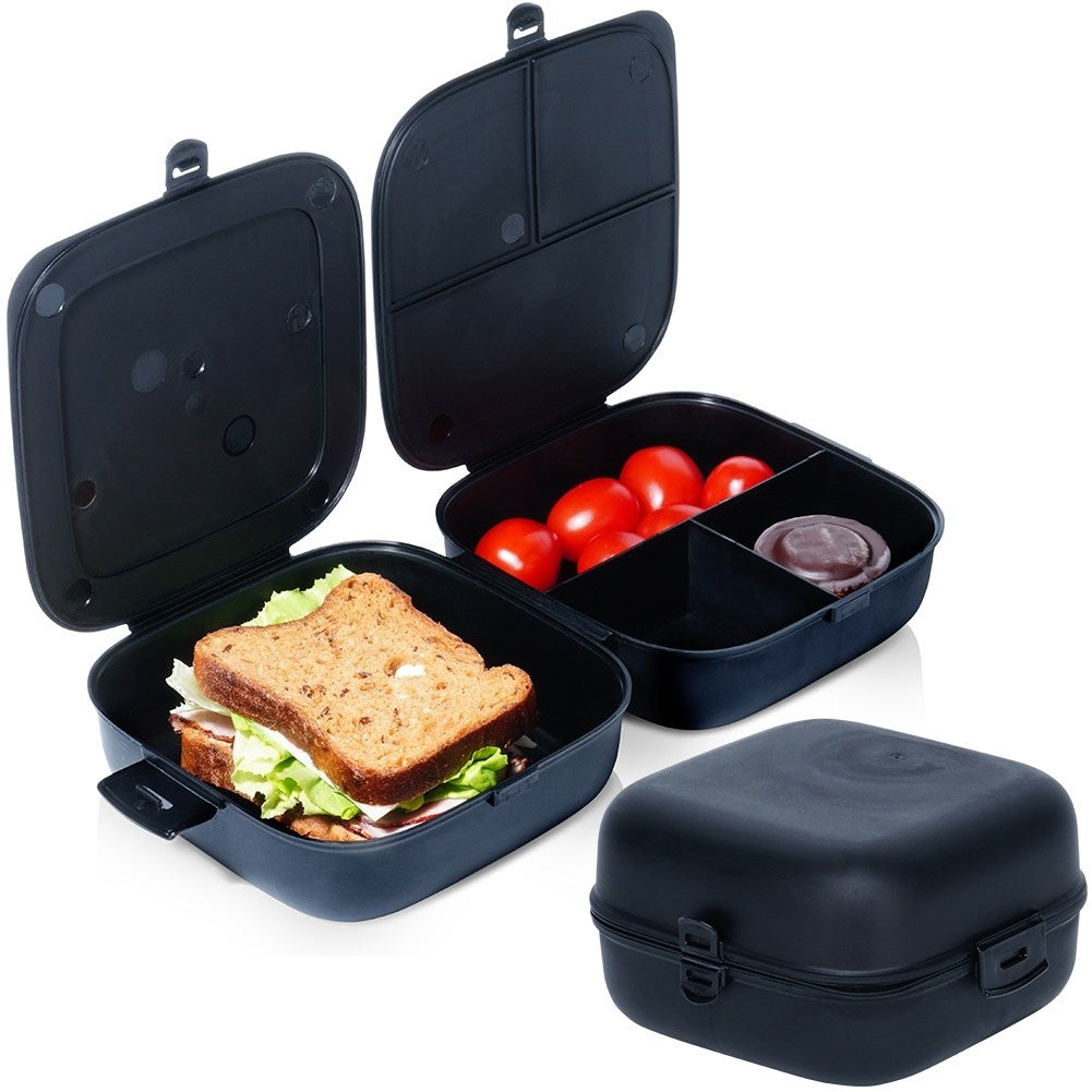 Practical lunch box with two compartments for school and work