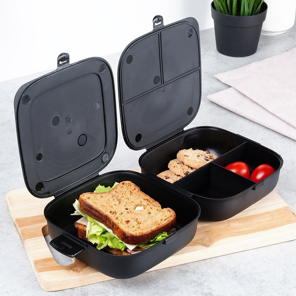 Practical lunch box with two compartments for school and work