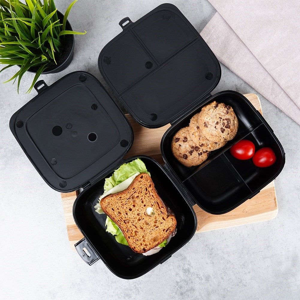 Practical lunch box with two compartments for school and work