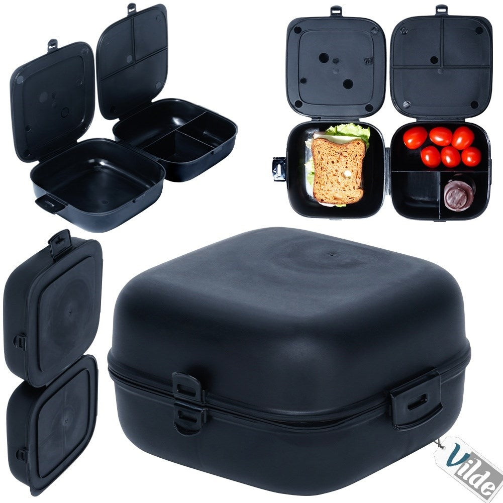 Practical lunch box with two compartments for school and work