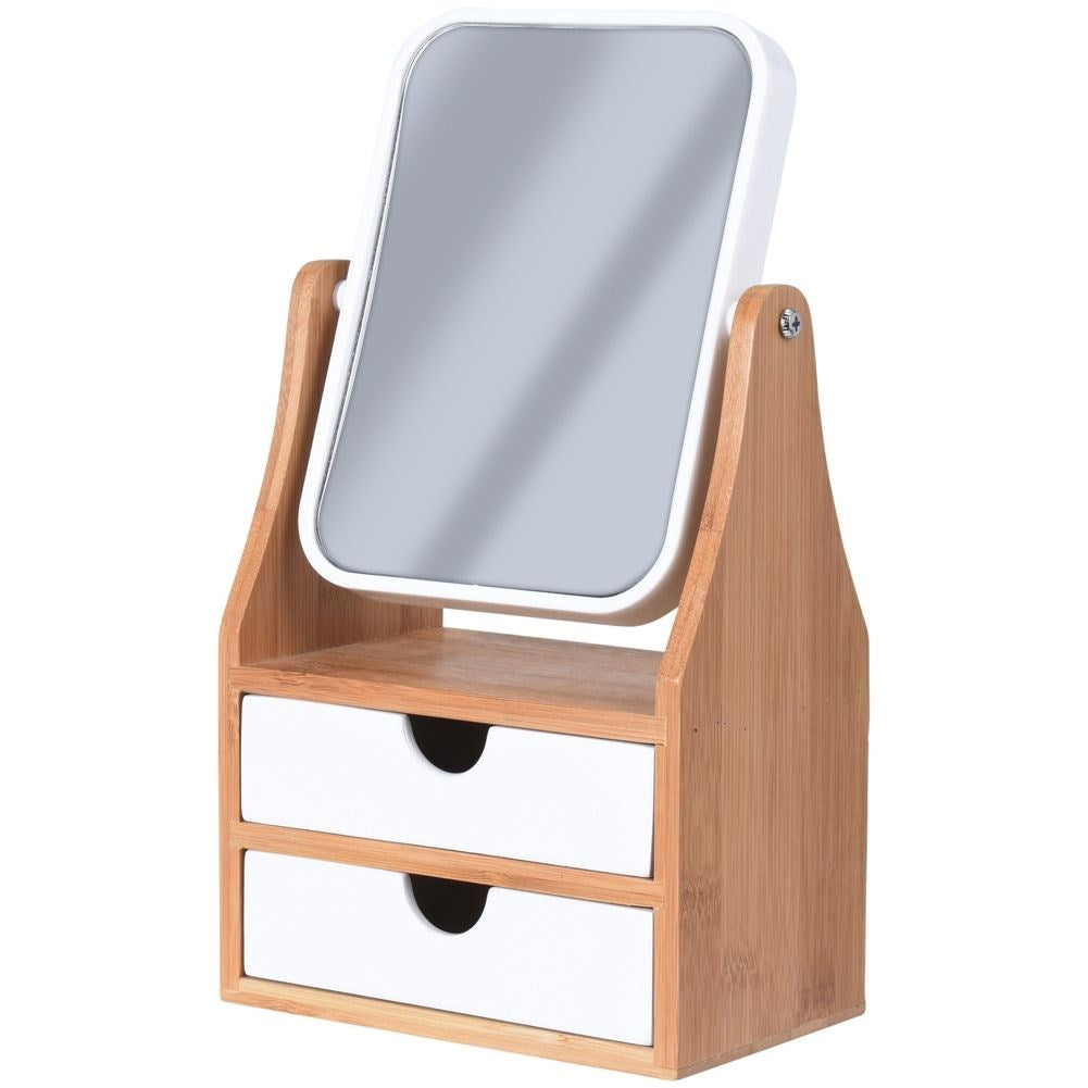 Practical make-up mirror with storage and mini dressing table