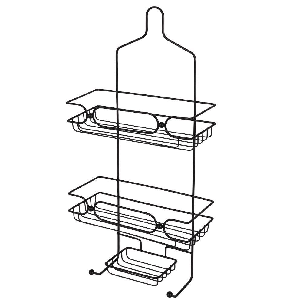Practical metal shelf for bathroom storage without drilling