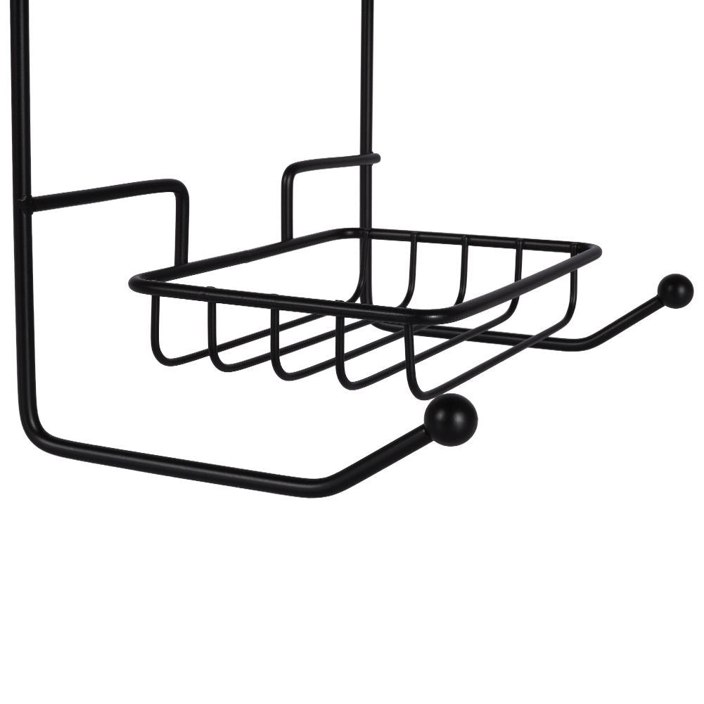Practical metal shelf for bathroom storage without drilling