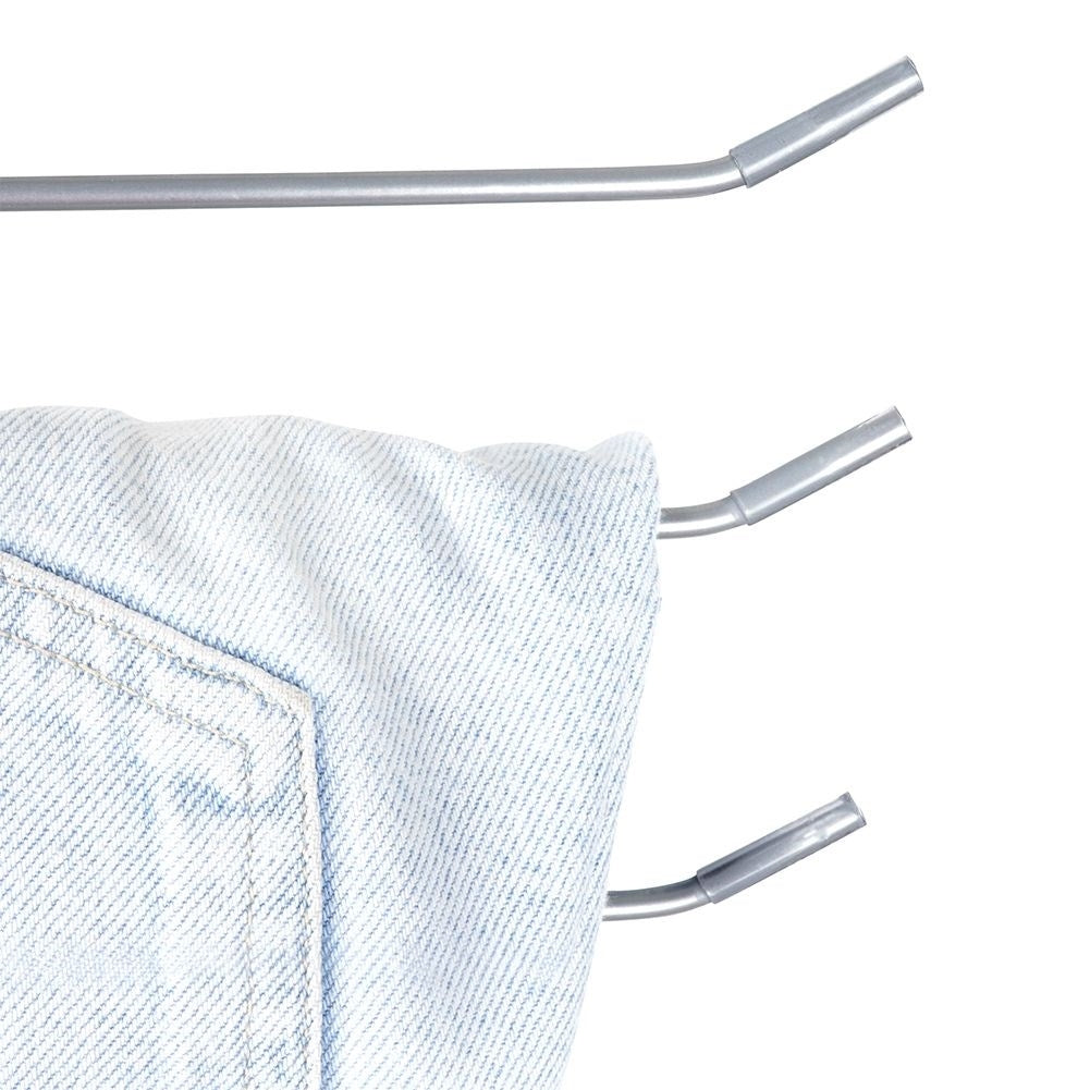 Practical metal trouser hanger for 4 pairs of trousers with plastic cover
