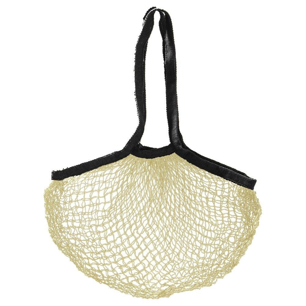 Practical olive green shopping net, 5 kg capacity, machine wash 40°C