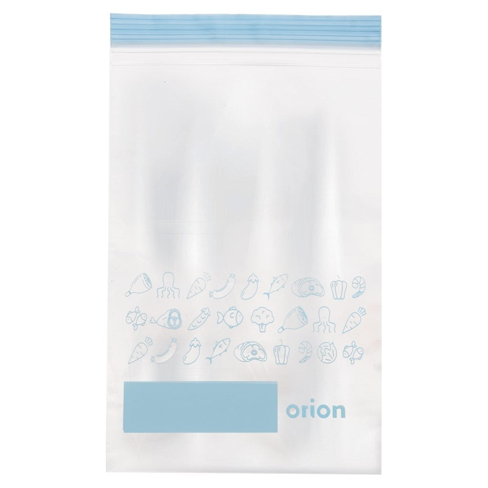 Practical plastic bags with closure for fridge and freezer, 25-pack