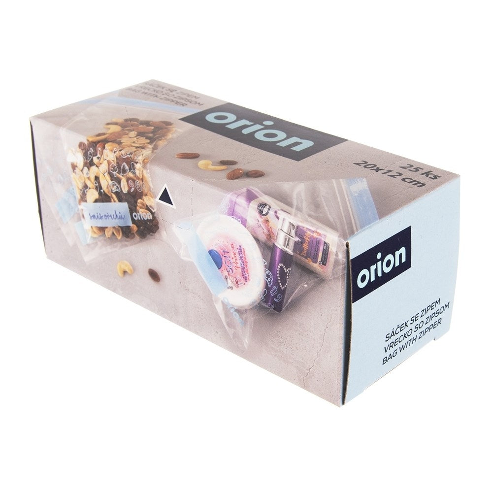 Practical plastic bags with closure for fridge and freezer, 25-pack