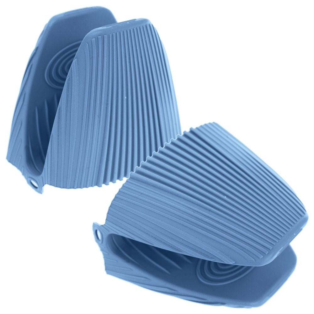 Practical set of 2 oven mitts for safe cooking