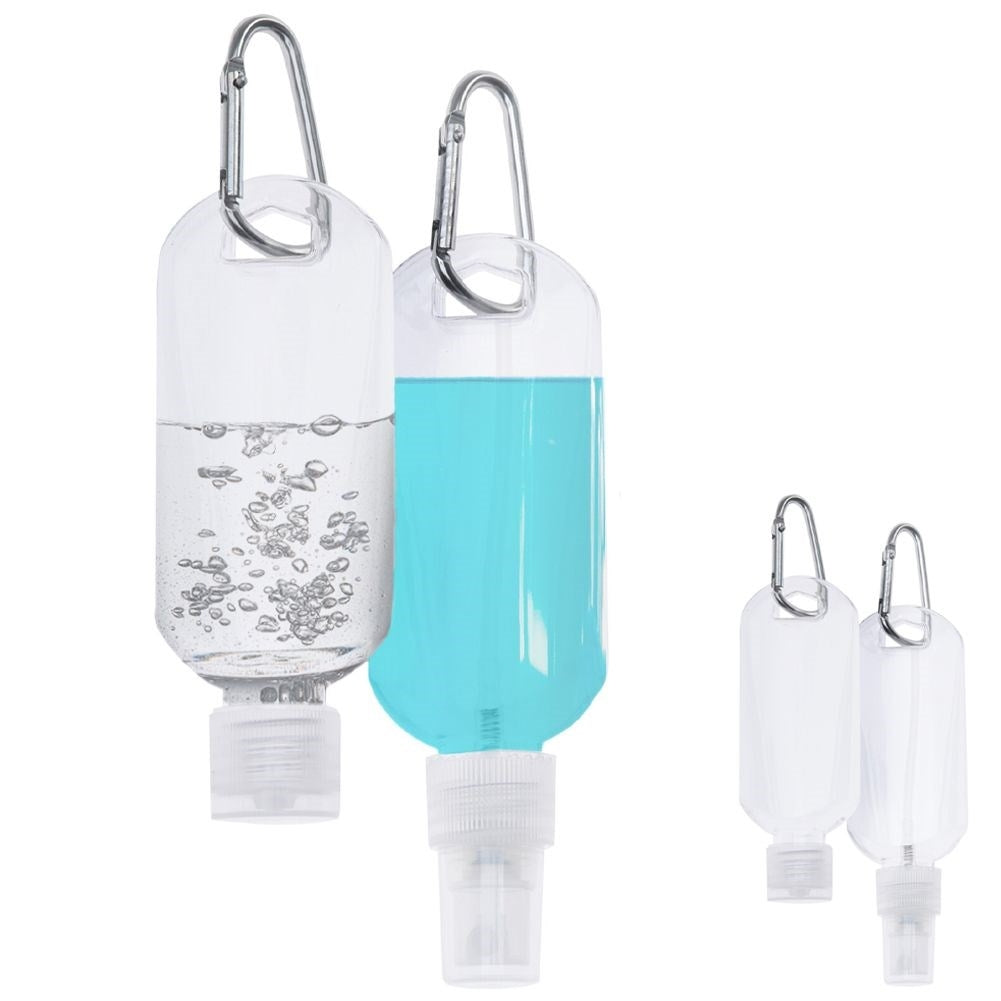 Practical set of hanging cosmetic containers for travel