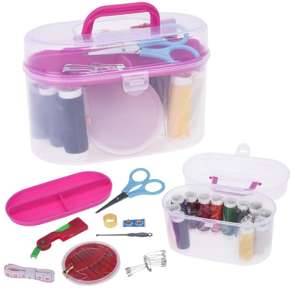 Practical sewing with accessories in transparent plastic