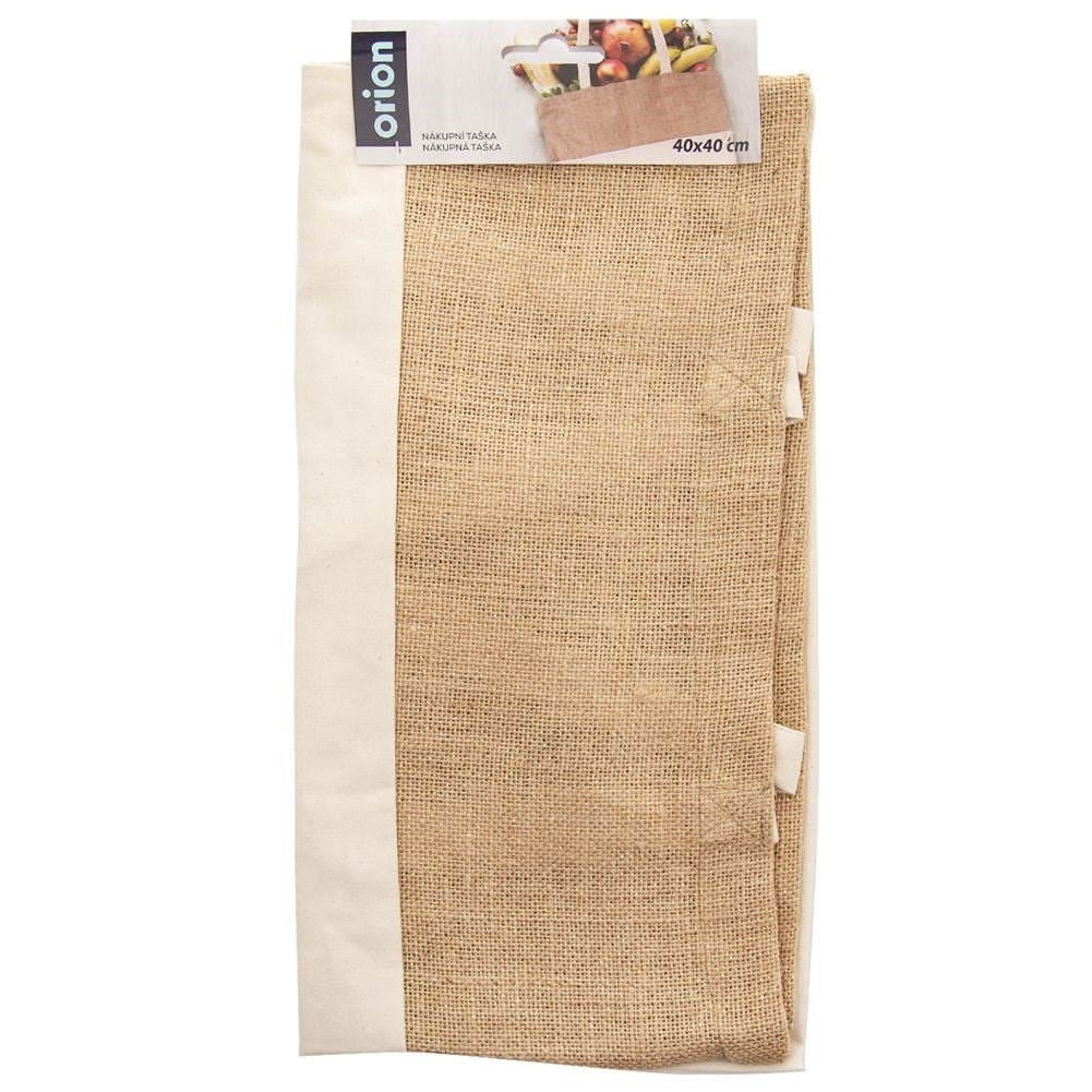 Practical shopping bag in cotton and jute, holds several kilos.