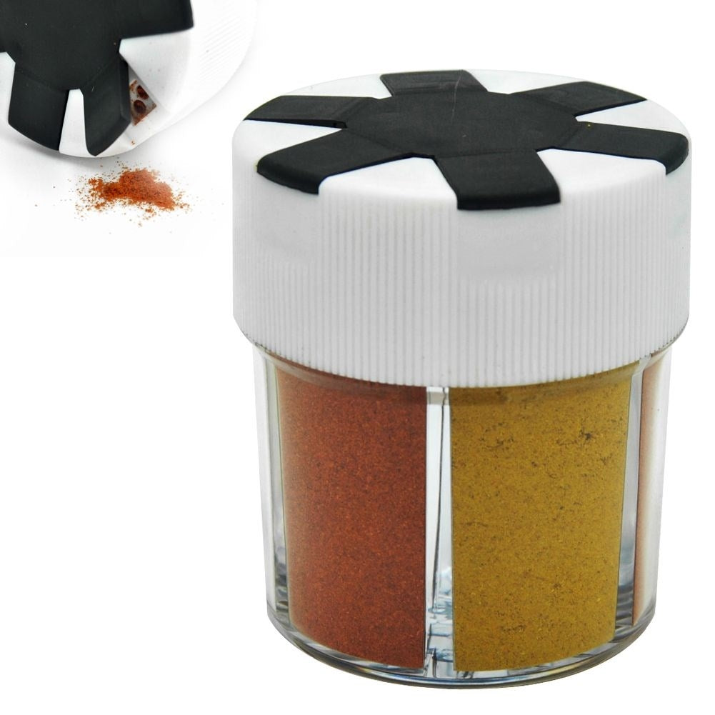 Practical spice container with 6 sections for different spices