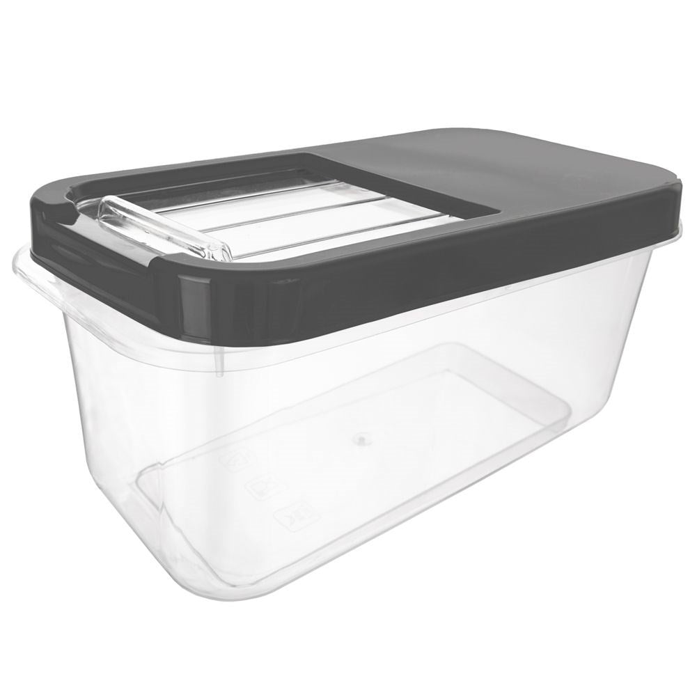 Practical storage box 7.5L with sliding lid, dishwasher safe