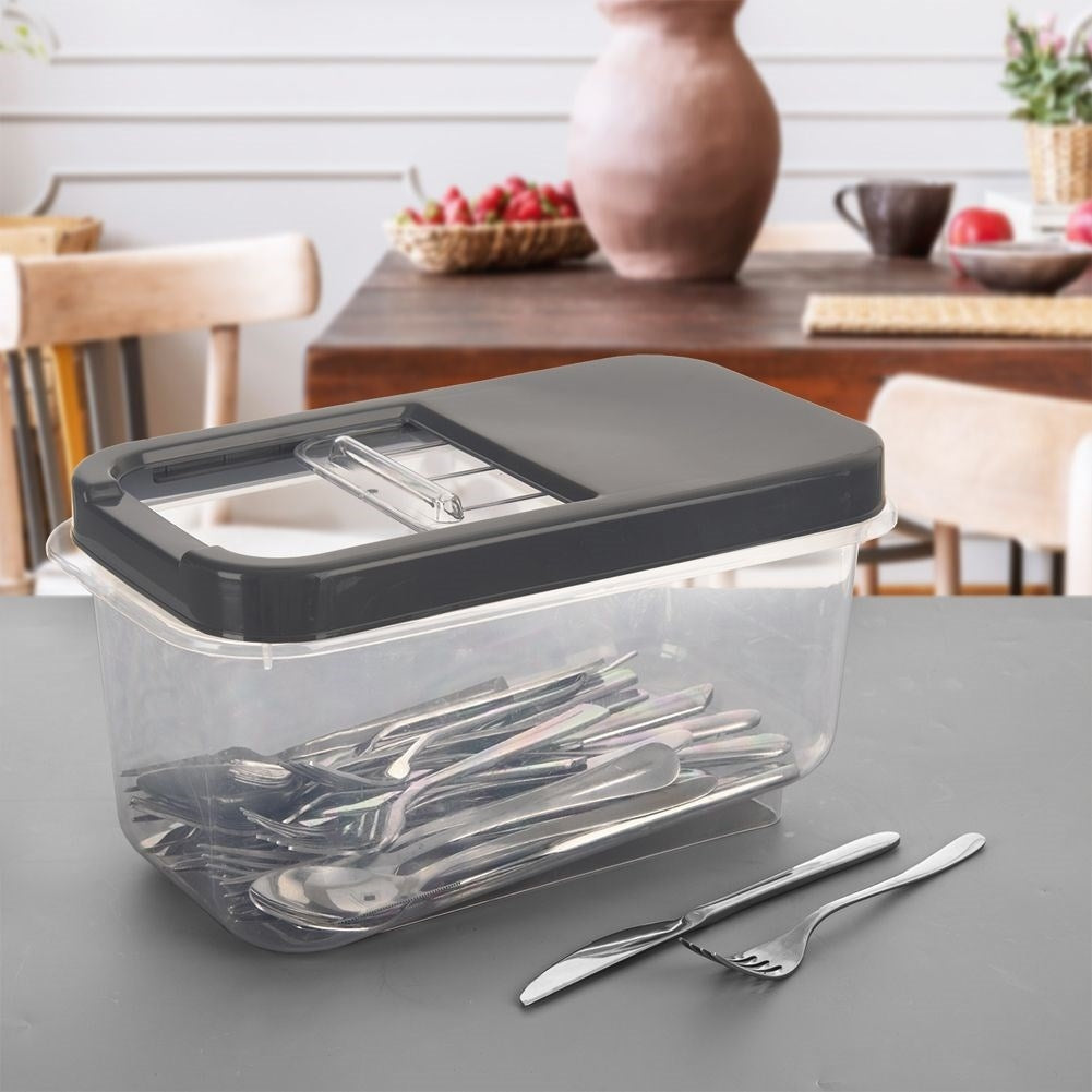 Practical storage box 7.5L with sliding lid, dishwasher safe