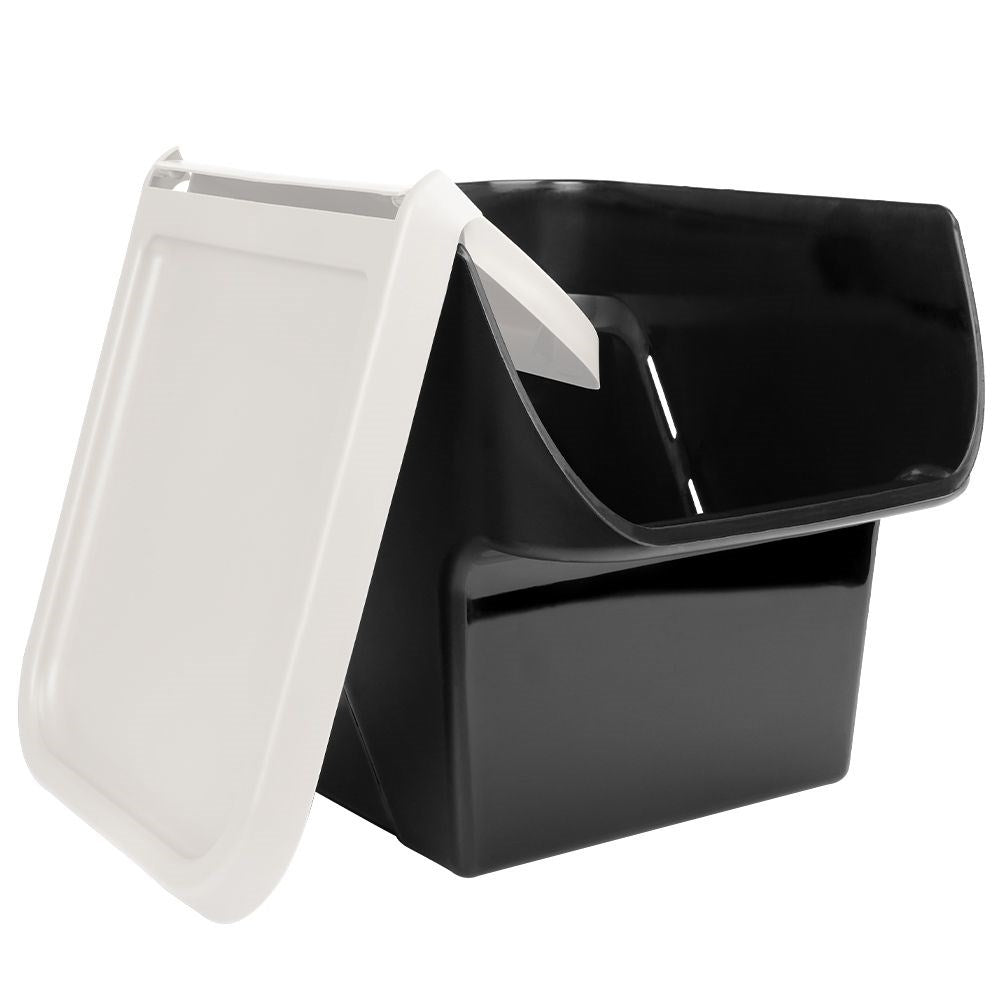 Practical storage box for fruit and vegetables with flap