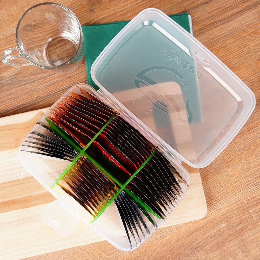 Practical tea bag storage with 6 compartments - Perfect for tea lovers