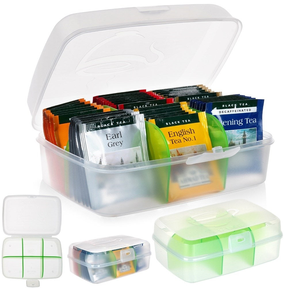 Practical tea bag storage with 6 compartments - Perfect for tea lovers