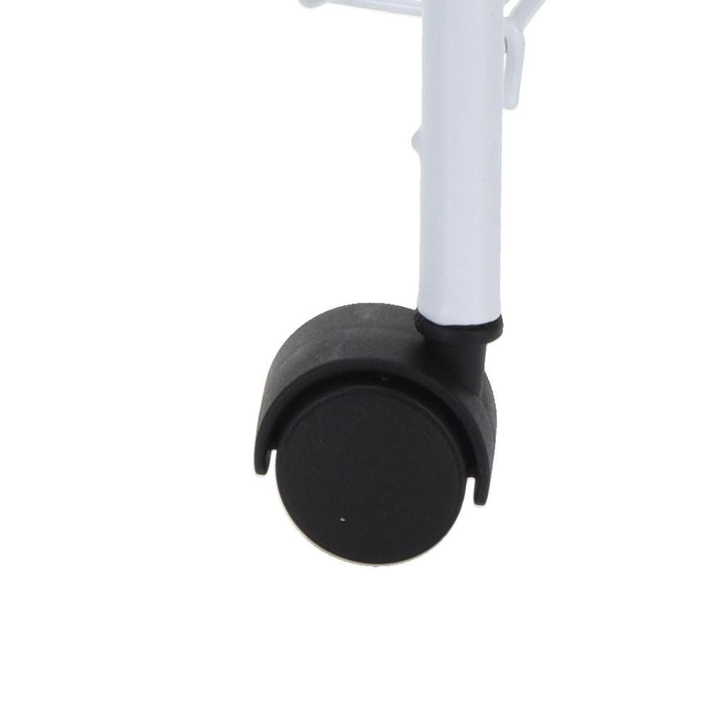 Practical three-level shelf in metal with wheels for easy movement