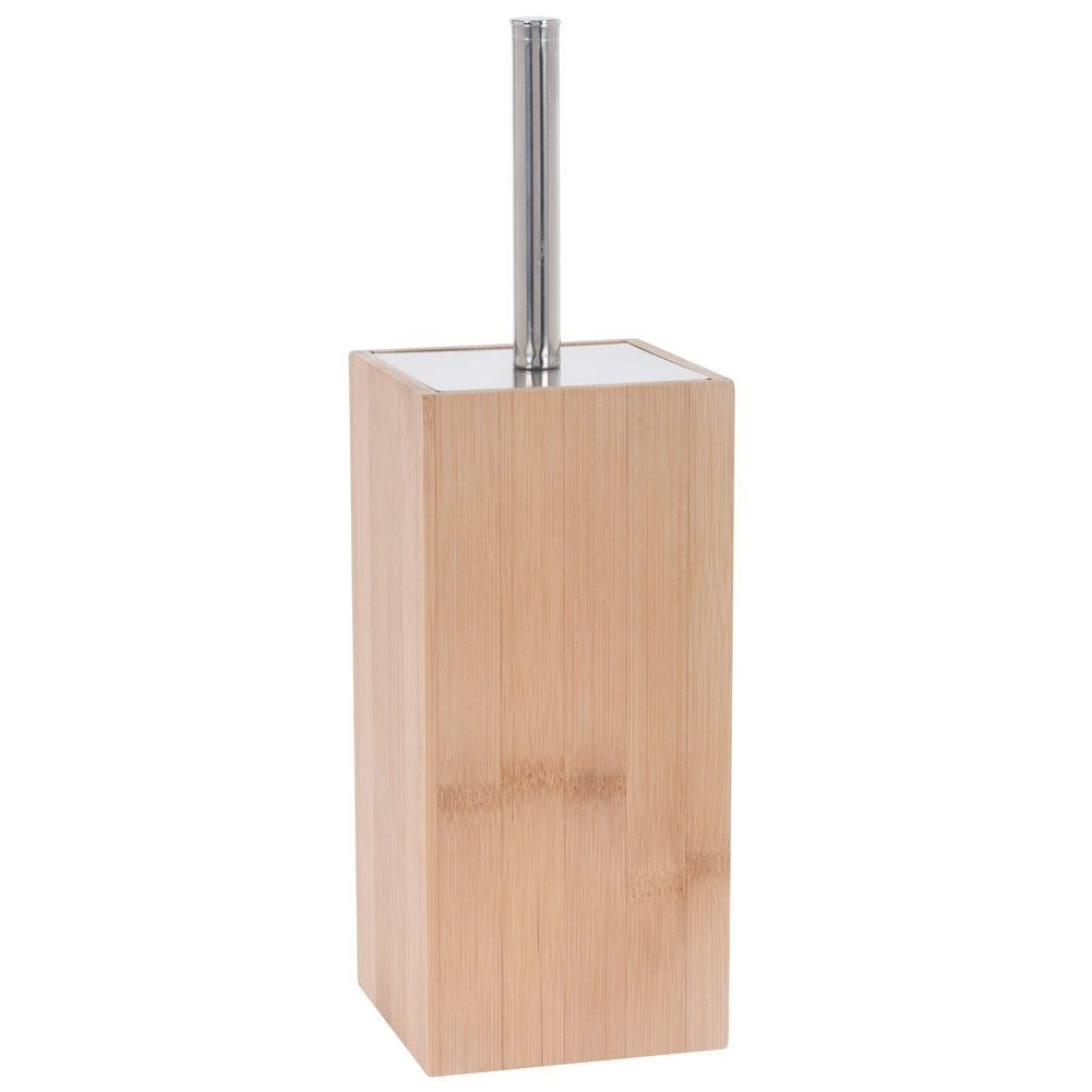 Practical toilet brush with bamboo wood and container