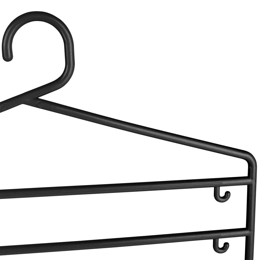 Practical trouser hanger for 5 pairs of trousers, set of 2