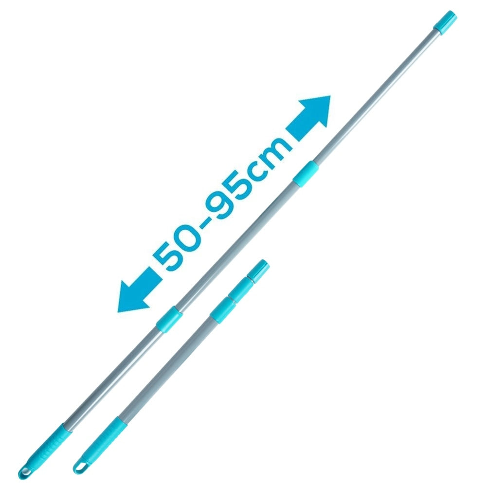 Practical window cleaning kit with telescopic scraper and microfiber cloth
