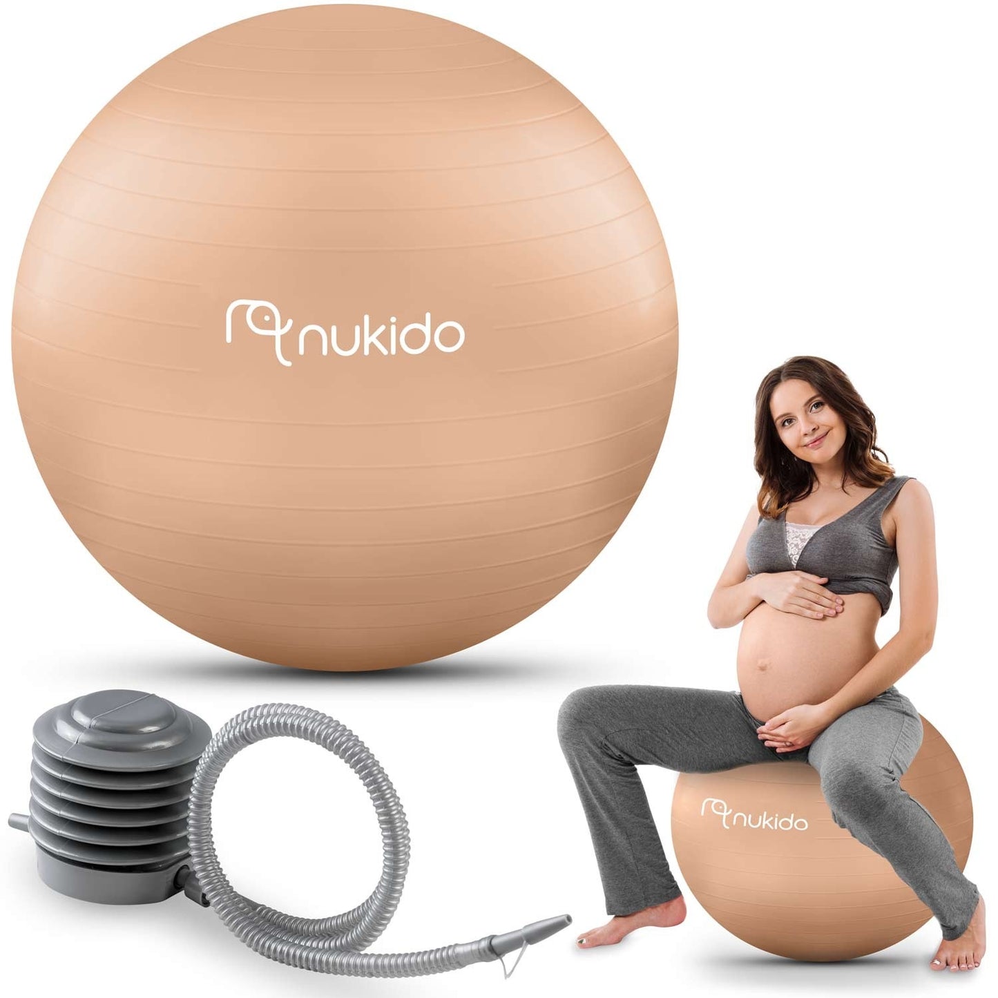 Pregnancy aerobics ball 65 cm NS-951 beige