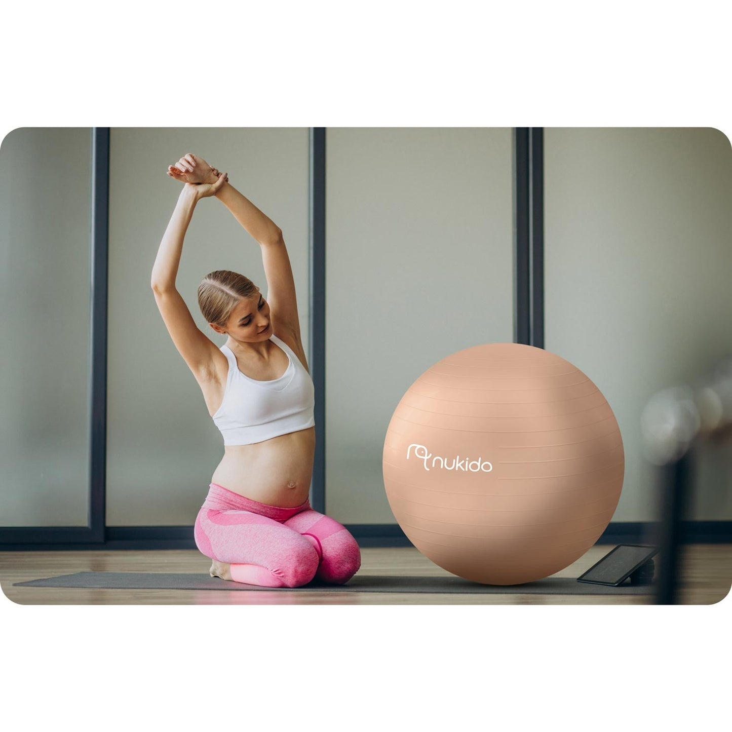 Pregnancy aerobics ball 65 cm NS-951 beige