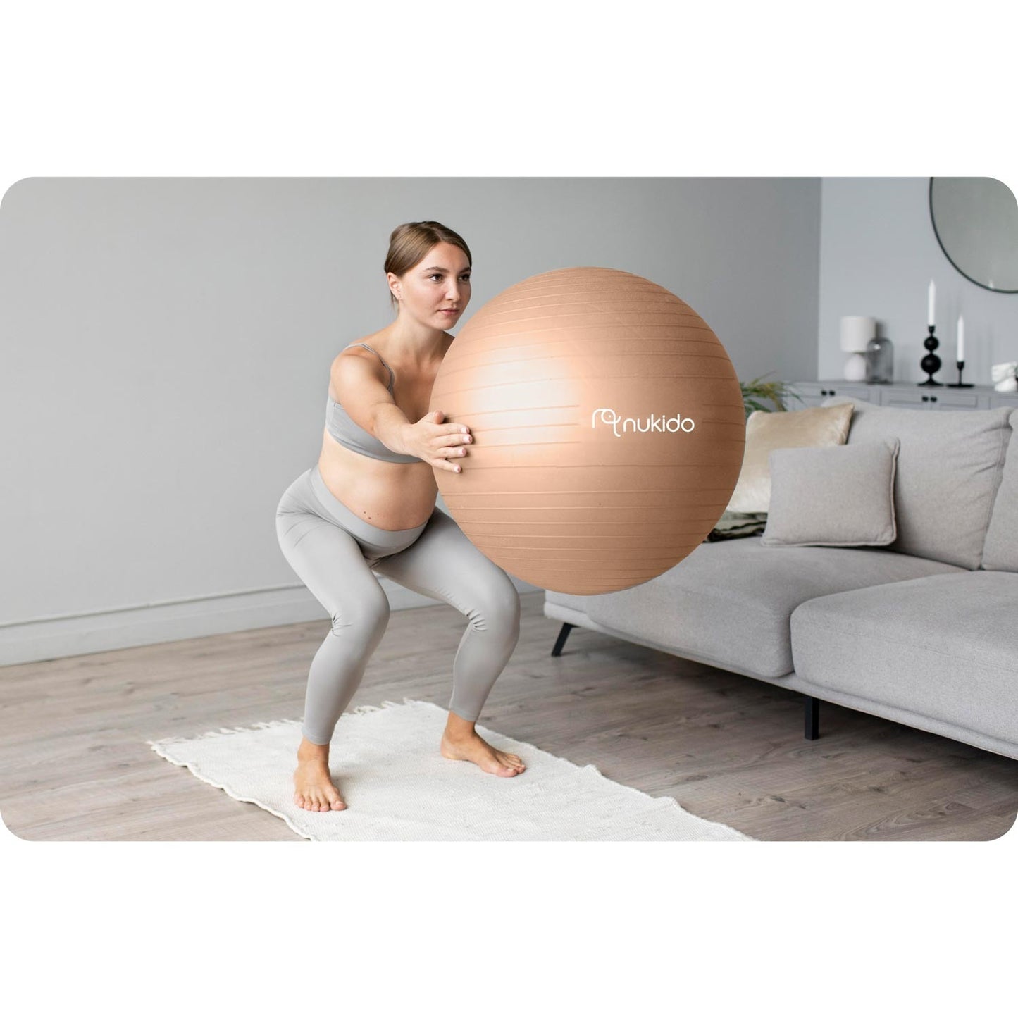 Pregnancy aerobics ball 65 cm NS-951 beige