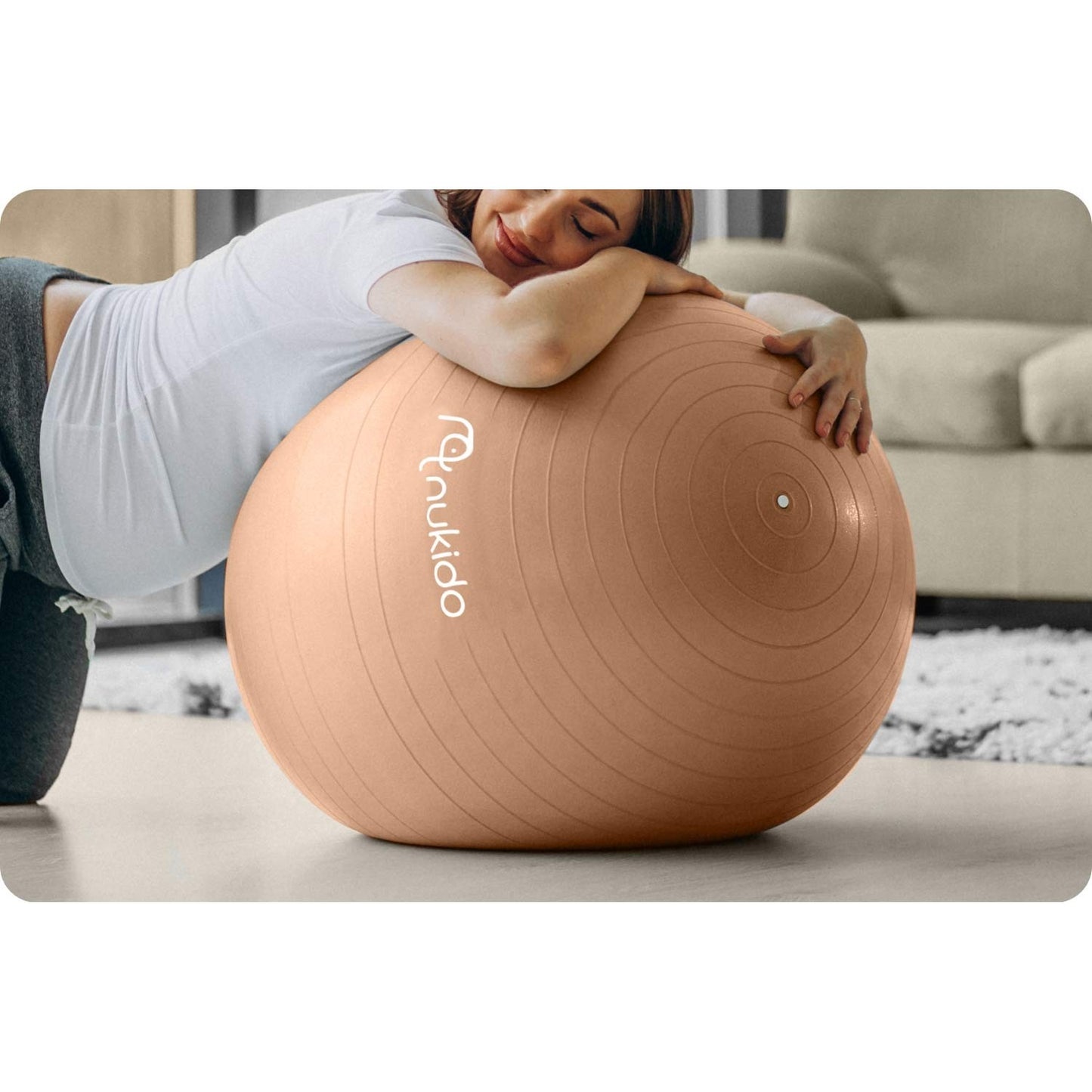 Pregnancy aerobics ball 65 cm NS-951 beige