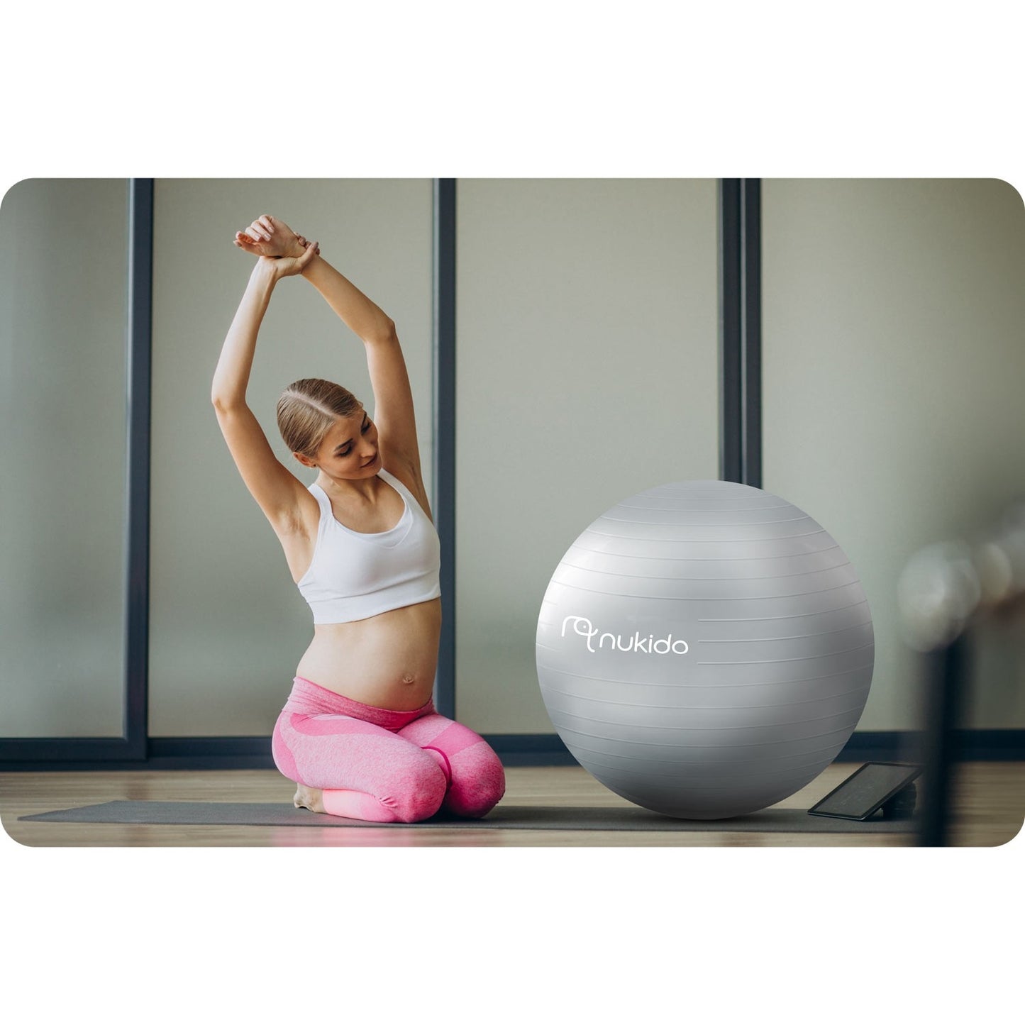 Pregnancy ball for aerobics 65 cm NS-951 gray