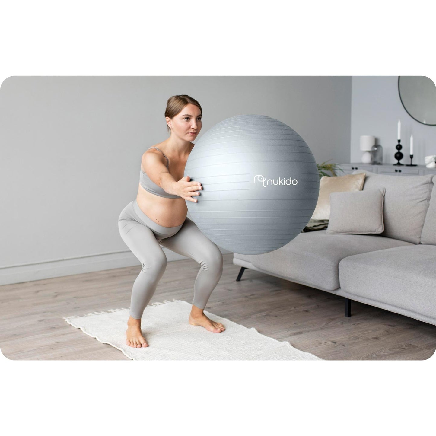 Pregnancy ball for aerobics 65 cm NS-951 gray