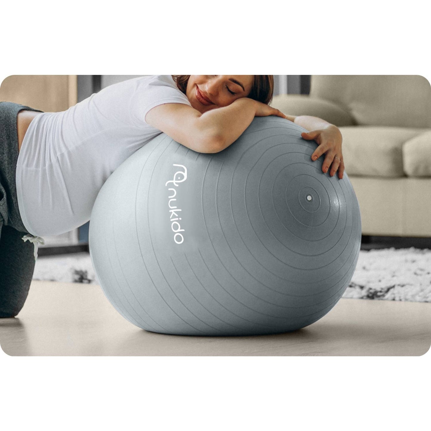 Pregnancy ball for aerobics 65 cm NS-951 gray