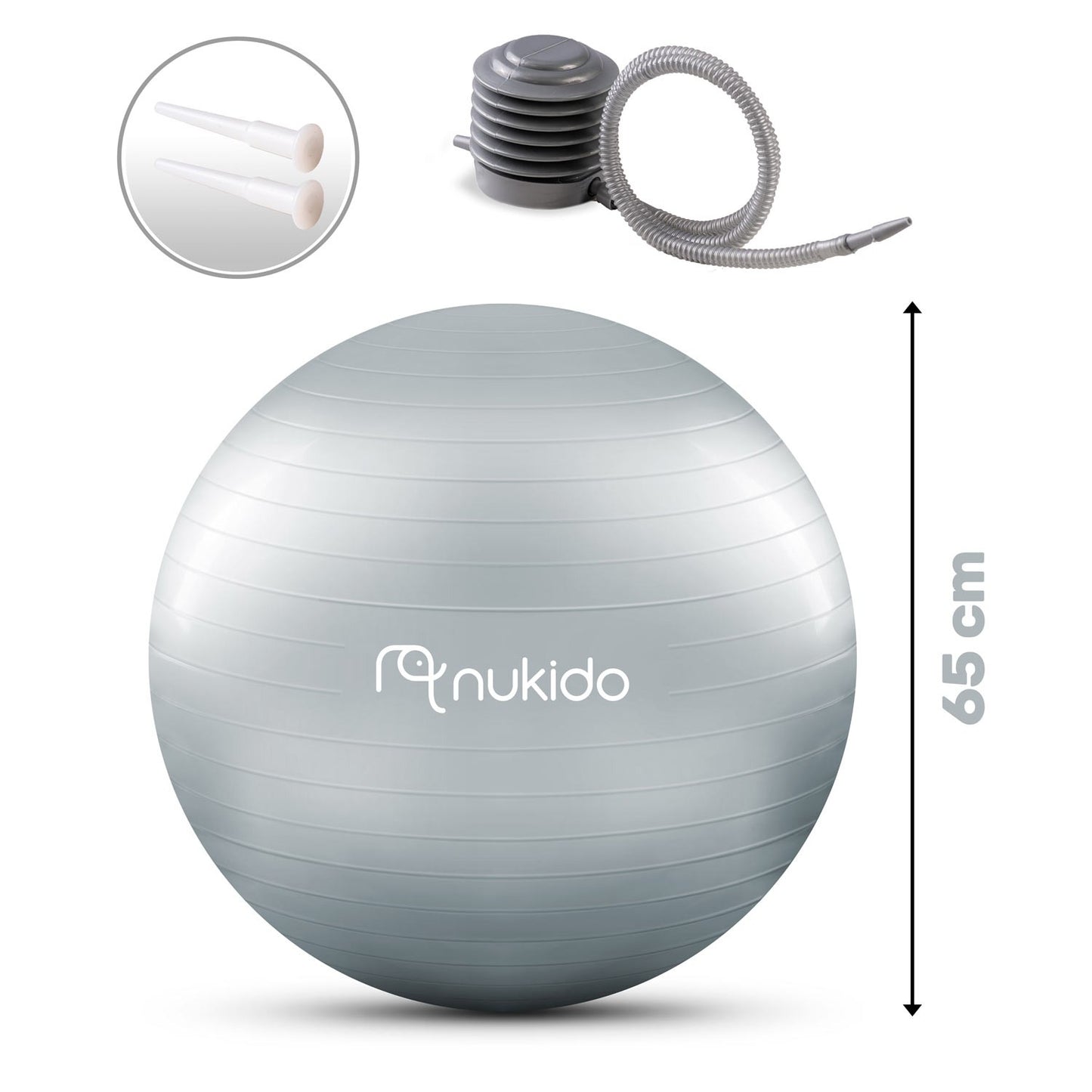 Pregnancy ball for aerobics 65 cm NS-951 gray