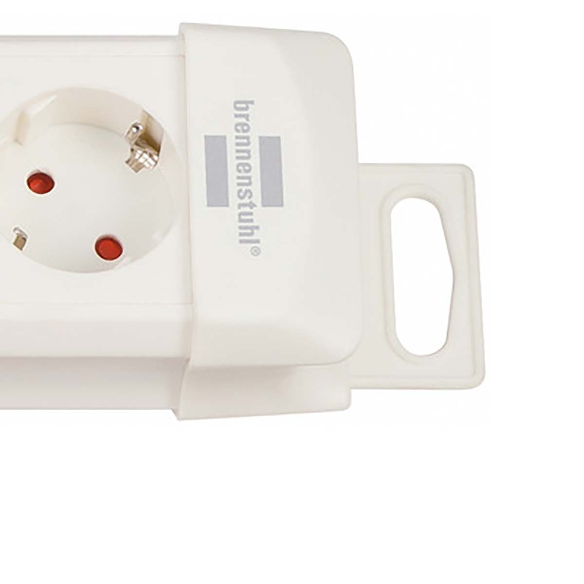 Premium-Line, 4-way socket strip (socket strip with switch and 1.8 m cable - 45° angle of protective contact sockets, made in Germany) white TYPE F