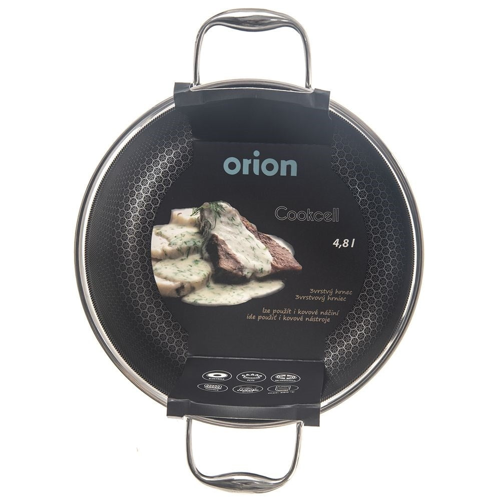 Premium pan 4.8L in stainless steel with non-stick