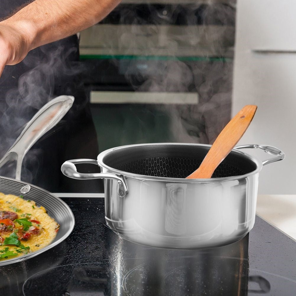 Premium pan 4.8L in stainless steel with non-stick