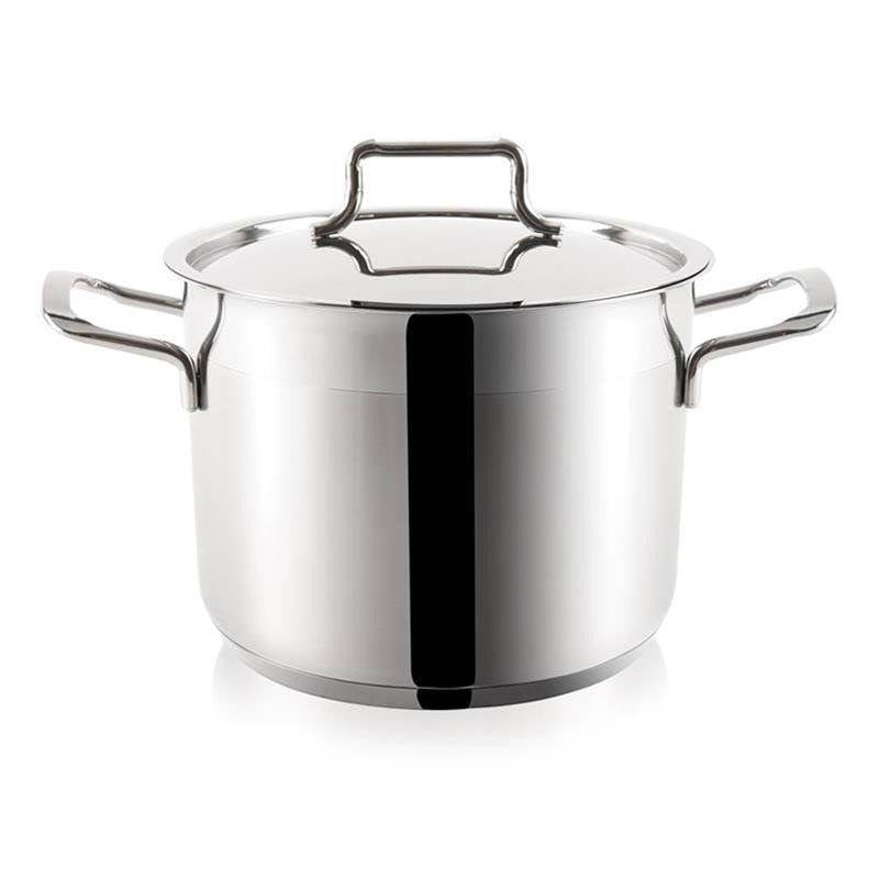 Premium saucepan in stainless steel, 8.1L, professional quality