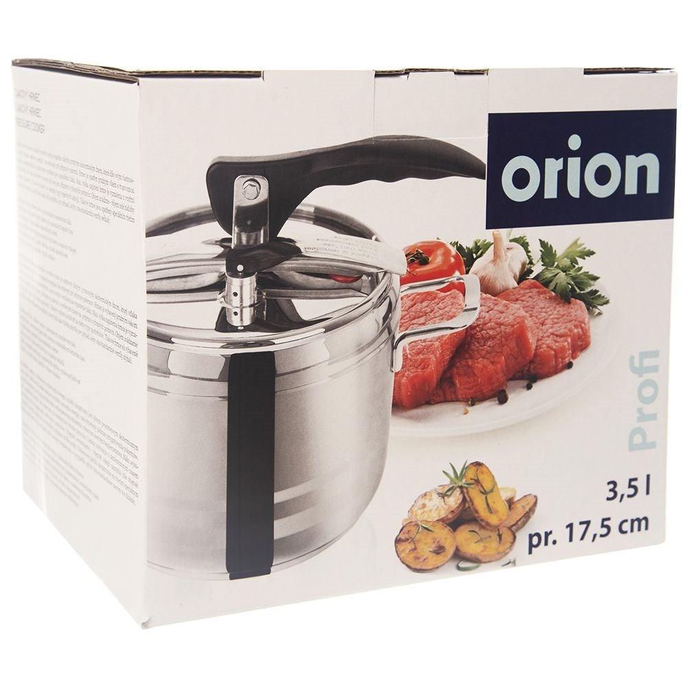 Pressure cooker 3.5L in stainless steel with safety valves