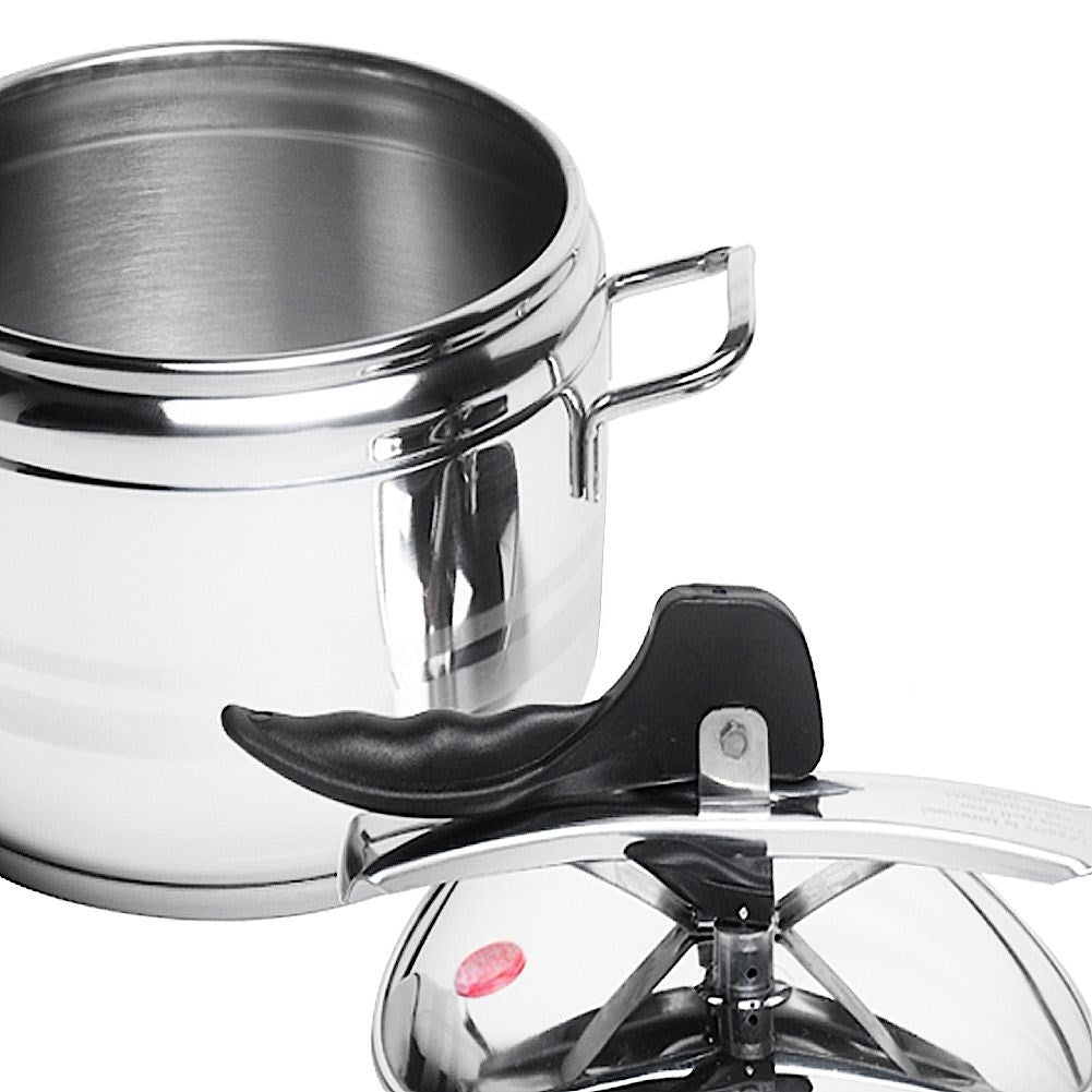 Pressure cooker 3.5L in stainless steel with safety valves