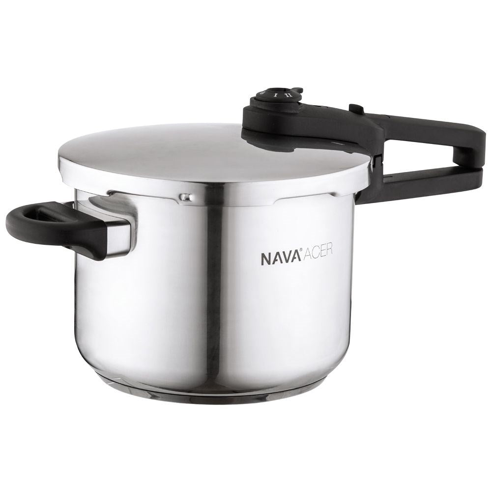 Pressure cooker in stainless steel, 6 litres, quick cooking