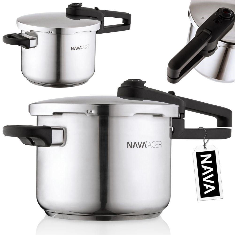 Pressure cooker in stainless steel, 6 litres, quick cooking