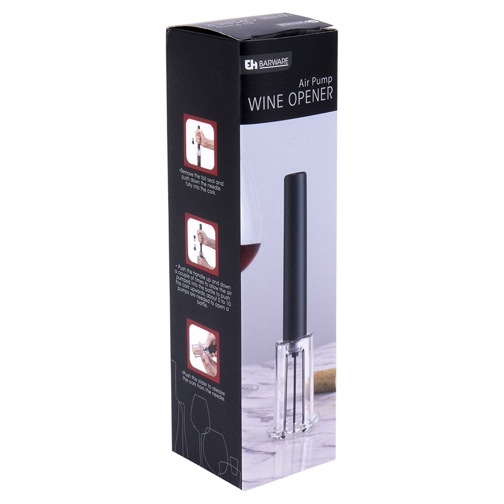 Pressure-driven manual wine opener in durable material